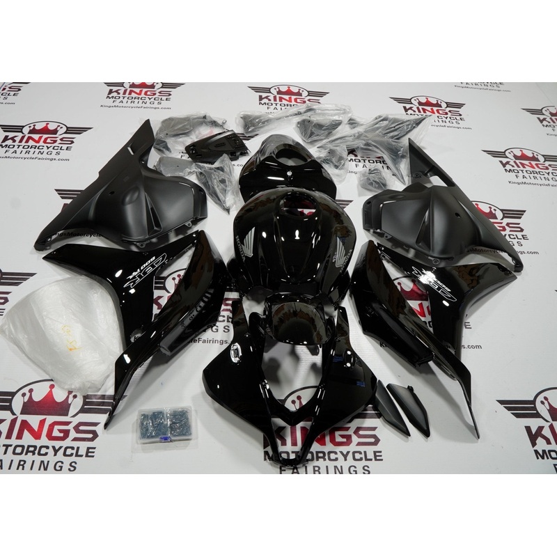 Honda CBR600RR (2009-2012) Gloss Black & Matte Black Fairings No Seat Cowl No Bolt Kit No Tank