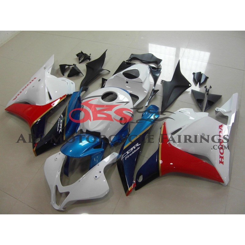 Honda CBR600RR (2009-2012) White, Blue & Red Fireblade Fairings No Seat Cowl No Bolt Kit No Tank