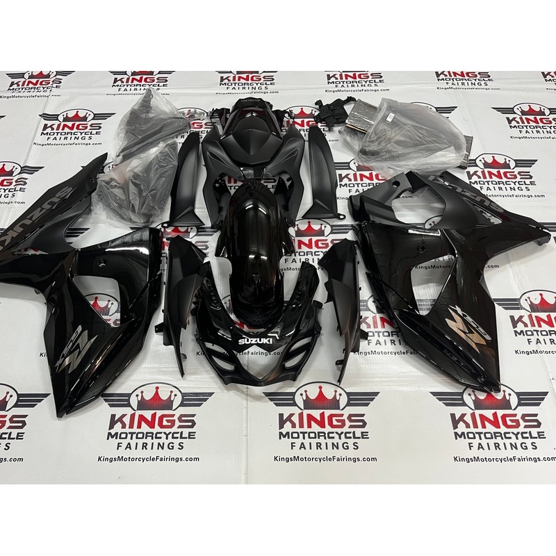 Suzuki GSXR1000 (2009-2016) Black, Chrome Fairings Clear Windscreen: Free No Seat Cowl No Bolt Kit