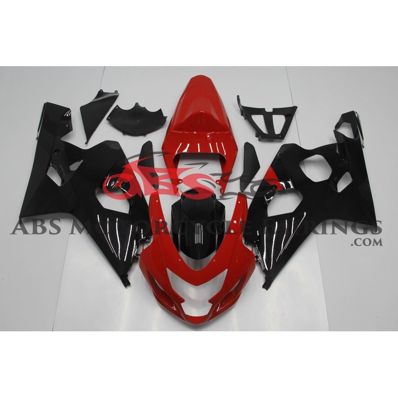 Suzuki GSXR600 (2004-2005) Red & Black Fairings No Seat Cowl No Bolt Kit No Tank