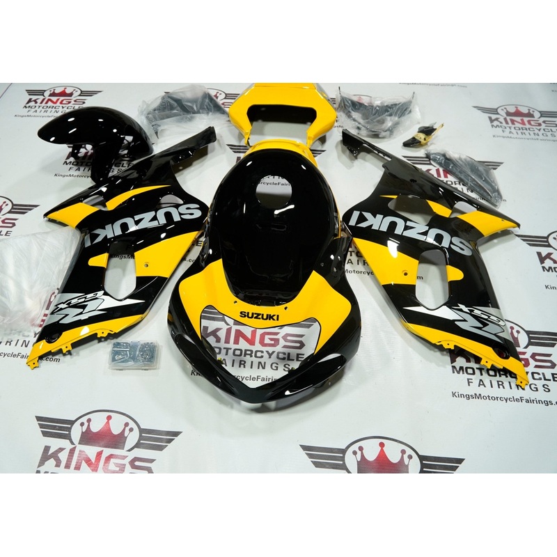 Suzuki GSXR750 (2000-2003) Black, Yellow Fairings No Seat Cowl No Bolt Kit No Tank