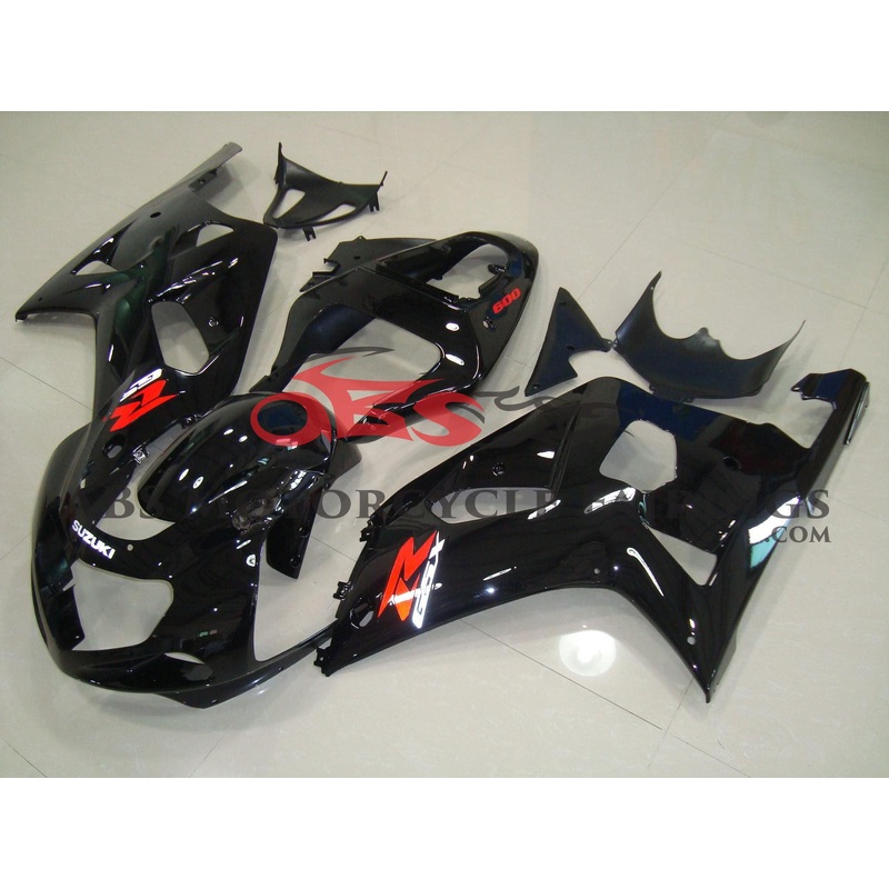 Suzuki GSXR750 (2000-2003) Gloss Black Fairings No Seat Cowl No Bolt Kit No Tank