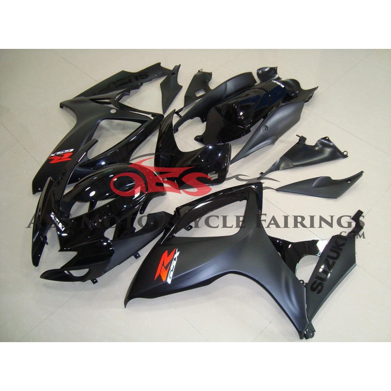 Suzuki GSXR750 (2006-2007) Gloss Black & Matte Black Fairings No Seat Cowl No Bolt Kit No Tank
