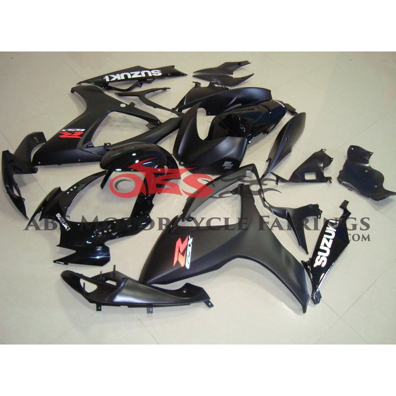 Suzuki GSXR750 (2006-2007) Matte Black & Gloss Black Fairings No Seat Cowl No Bolt Kit No Tank