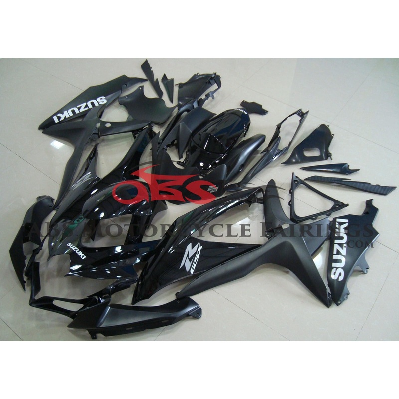 Suzuki GSXR750 (2008-2010) Gloss Black & Matte Black Fairings No Seat Cowl No Bolt Kit No Tank