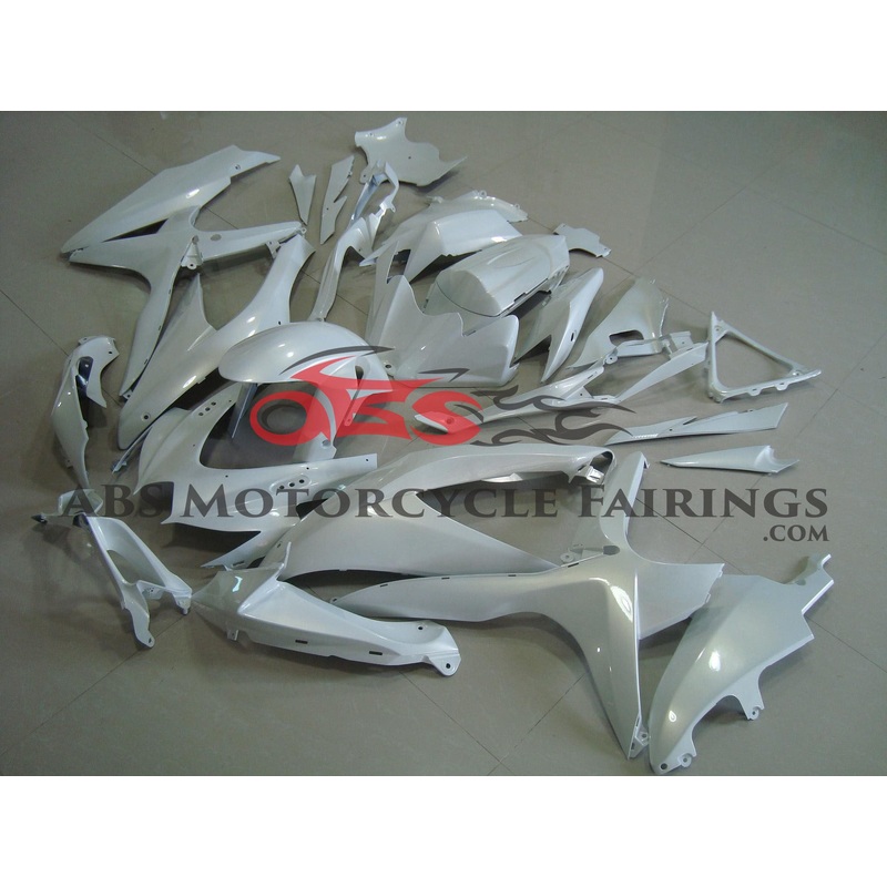 Suzuki GSXR750 (2008-2010) White Fairings No Seat Cowl No Bolt Kit No Tank