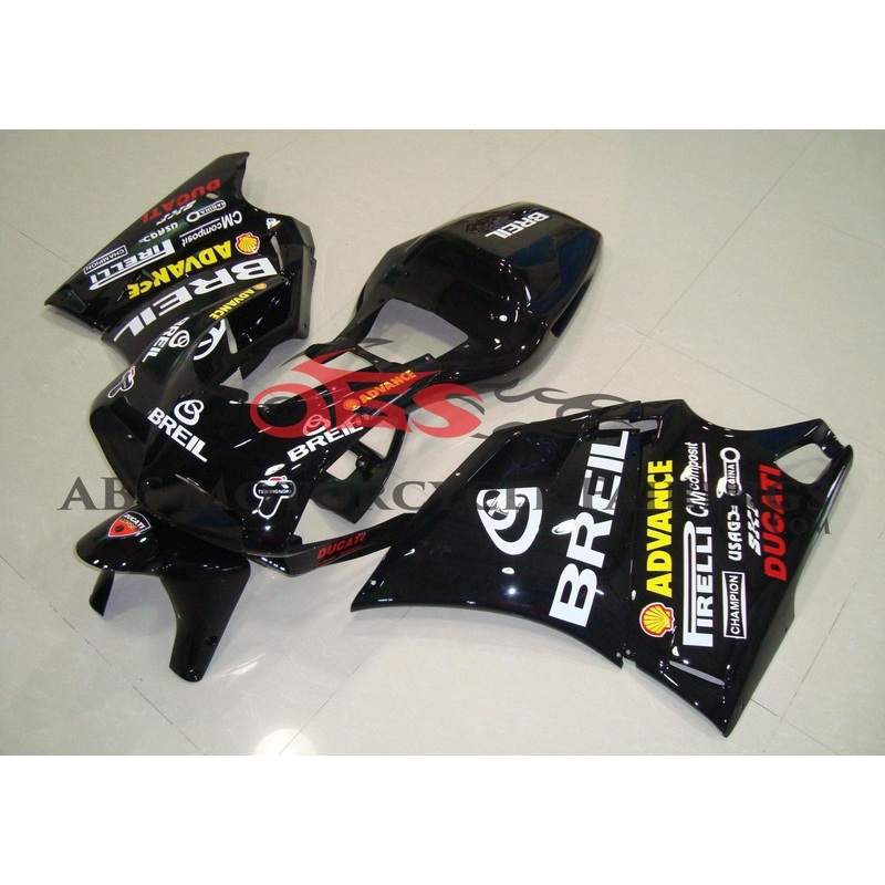 Ducati 998 (2002-2003) Black Breil Fairings Clear Windscreen: Free No Bolt Kit