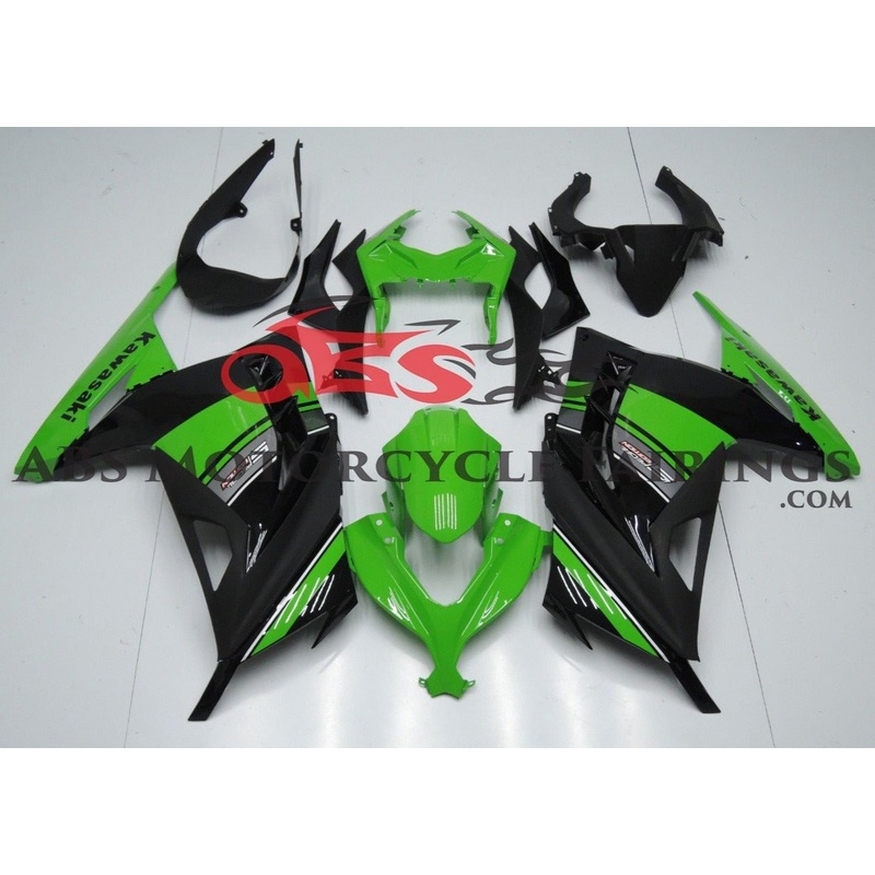 Fairings for Kawasaki Ninja 300 (2013-2024) Green, Black, Gray No Tank No Seat Cowl No Bolt Kit