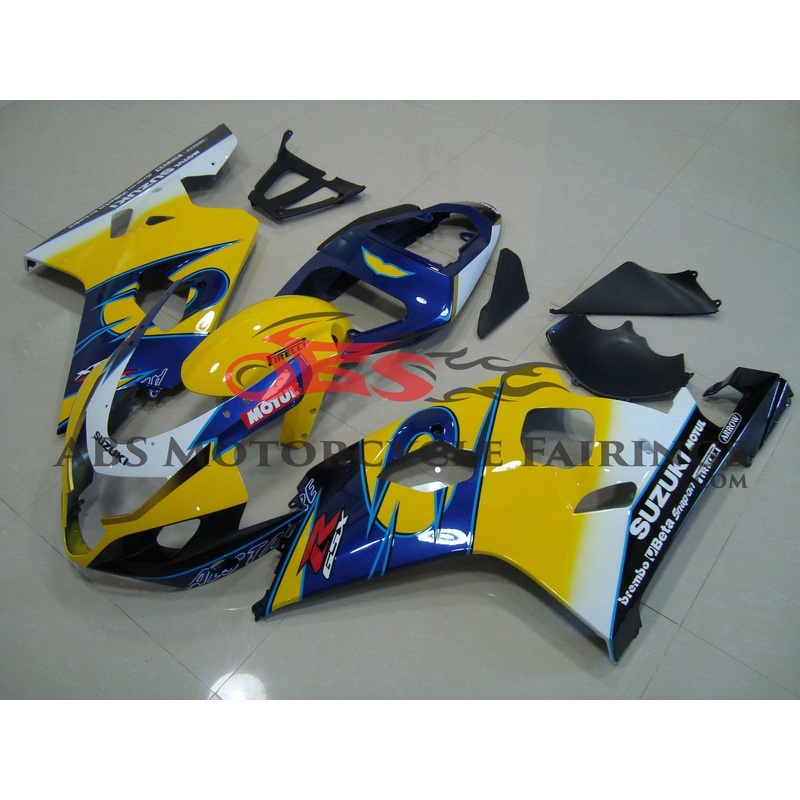 Suzuki GSXR750 (2004-2005) Yellow & Blue Fairings No Seat Cowl No Bolt Kit No Tank