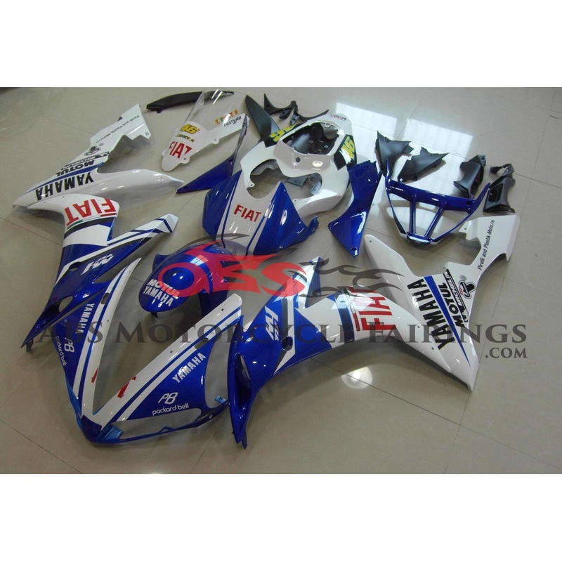 Yamaha YZF-R1 (2004-2006) Blue & White Fiat Motul Fairings No Seat Cowl No Bolt Kit No Tank