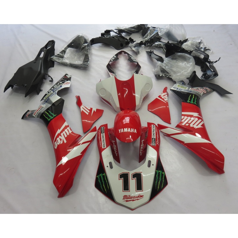 Yamaha YZF-R1 (2015-2019) Red, White & Black Fairings No Seat Cowl No Bolt Kit No Tank