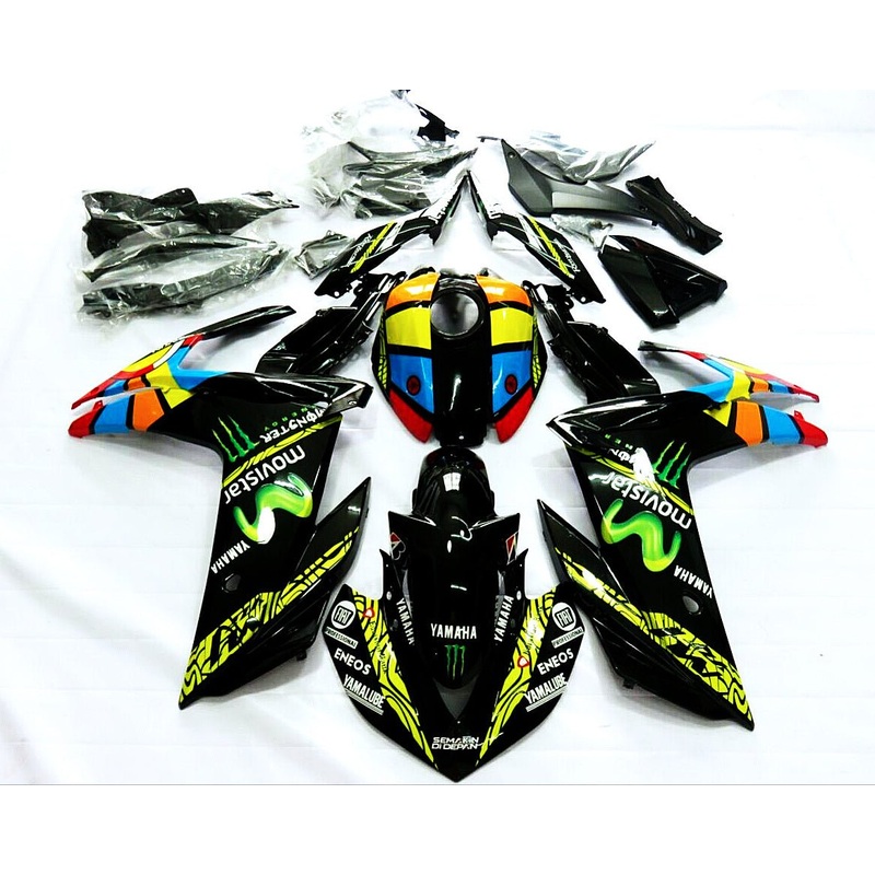 Yamaha YZF-R3 (2015-2018) Black Color Wheel Fairings No Seat Cowl No Bolt Kit No Tank Cover