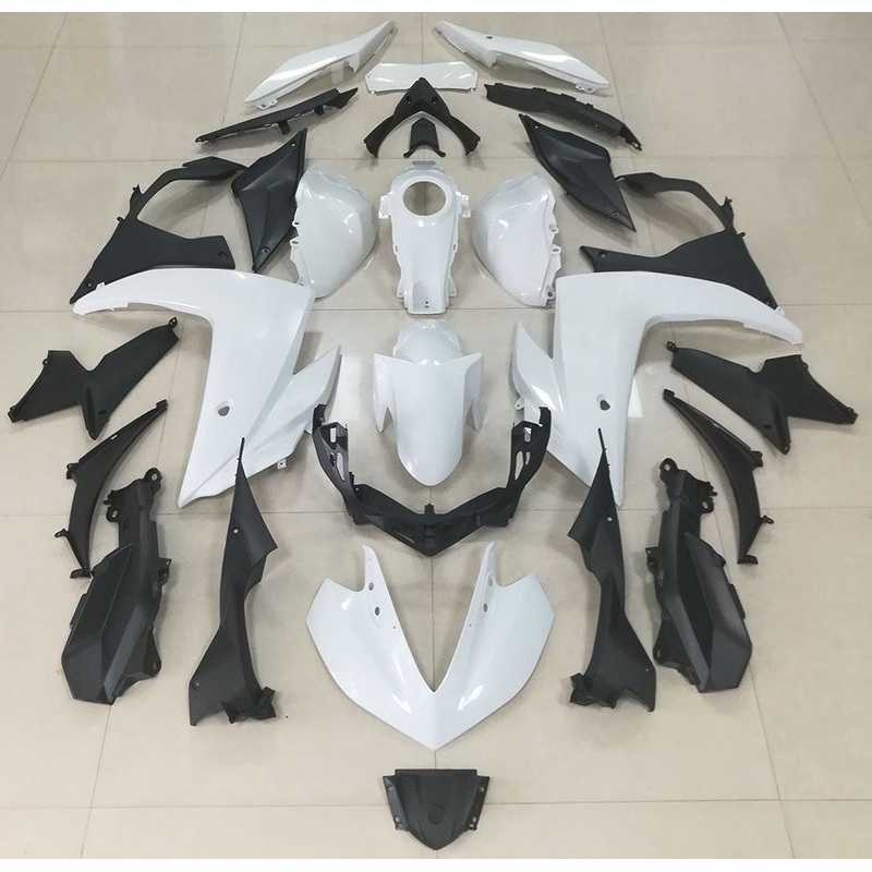 Yamaha YZF-R3 (2015-2018) White Fairings No Seat Cowl No Bolt Kit No Tank Cover