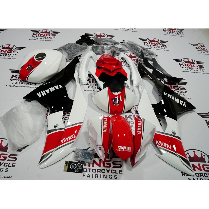Yamaha YZF-R6 (2008-2016) White, Red, Black & Gray Fairings No Seat Cowl No Bolt Kit No Tank