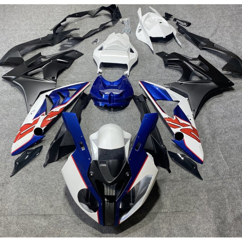 BMW S1000RR (2009-2014) Blue, White, Red & Black Fairings No Seat Cowl No Bolt Kit No Tank