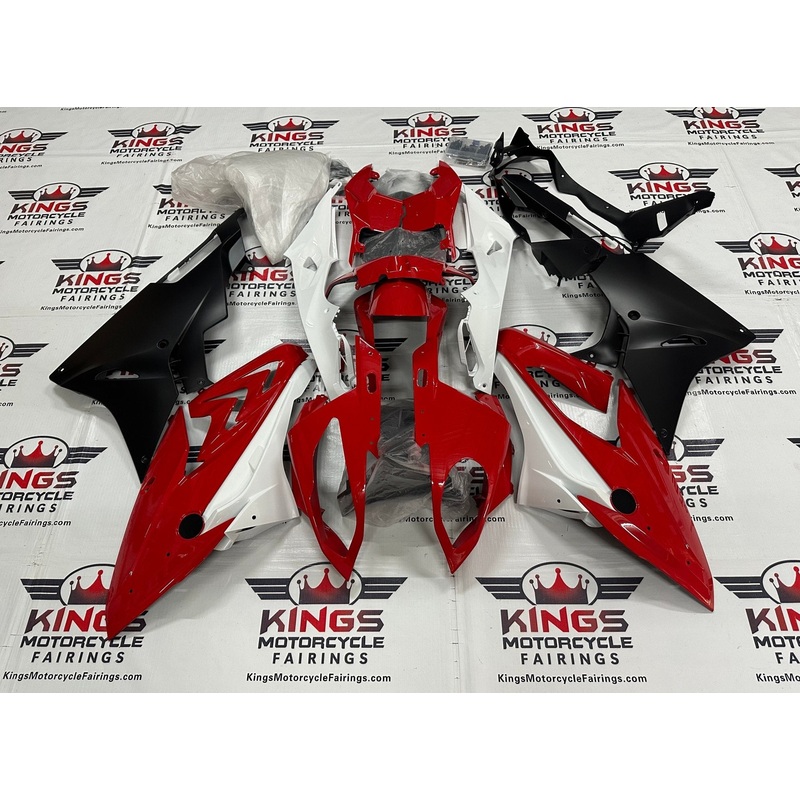 BMW S1000RR (2015-2016) Red, White, Matte Black Fairings No Seat Cowl No Bolt Kit No Tank