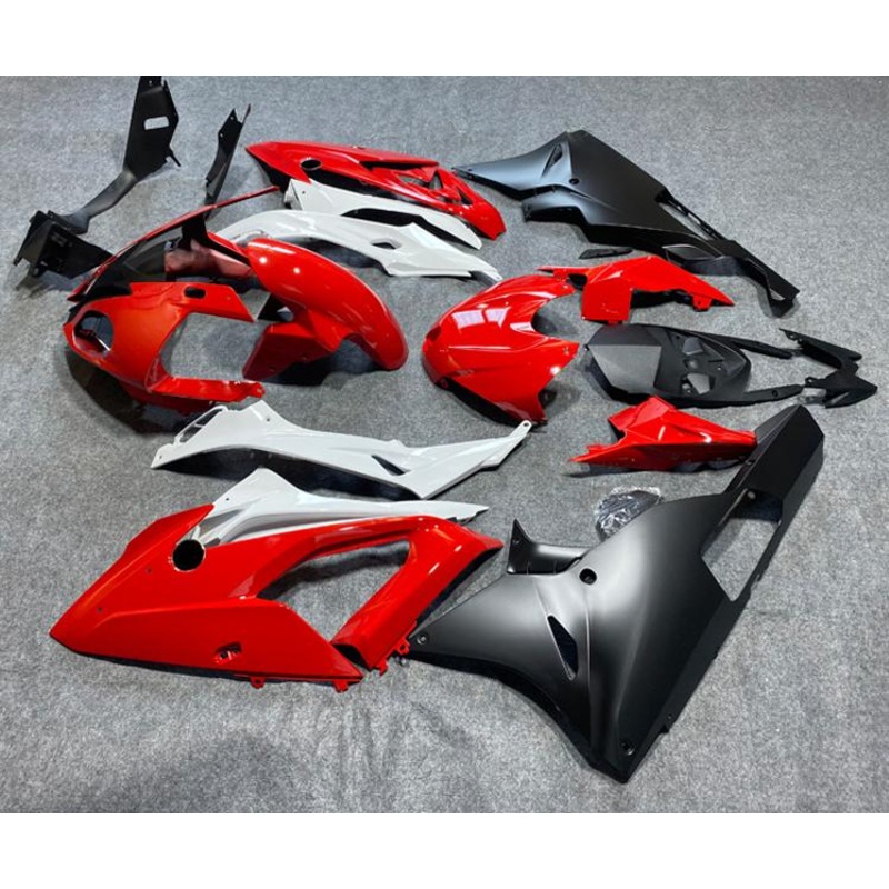 BMW S1000RR (2017-2018) Red, White & Matte Black Fairings No Seat Cowl No Bolt Kit No Tank