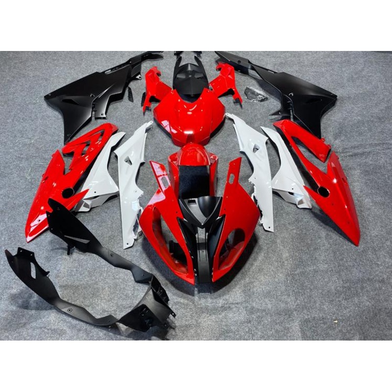BMW S1000RR (2019-2022) Red, White, Matte Black Fairings No Seat Cowl No Bolt Kit No Tank