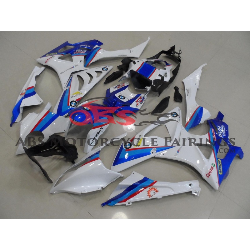BMW S1000RR (2019-2022) White, Blue, Red Fairings No Seat Cowl No Bolt Kit No Tank
