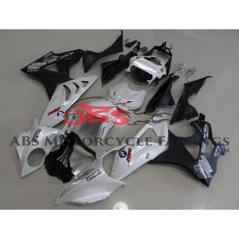 BMW S1000RR (2019-2022) White, Matte Black Fairings No Seat Cowl No Bolt Kit No Tank
