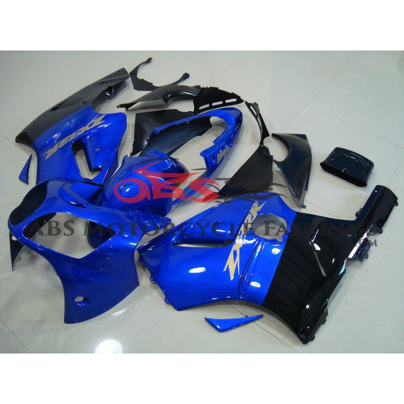 Fairing kit for a Kawasaki Ninja ZX12R (2000-2001) Blue, Black, Gold No Seat Cowl No Bolt Kit No Tank