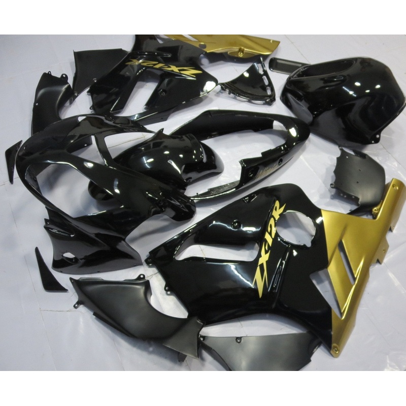 Fairing kit for a Kawasaki Ninja ZX12R (2002-2006) Gold & Black No Seat Cowl No Bolt Kit No Tank
