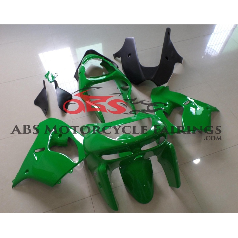 Fairing Kit for a Kawasaki ZX-9R (1998-1999) Green CLEAR WINDSCREEN: FREE NO SEAT COWL NO BOLT KIT