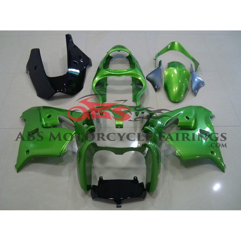 Fairing Kit for a Kawasaki ZX-9R (2000-2001) Metallic Green CLEAR WINDSCREEN: FREE NO SEAT COWL NO BOLT KIT
