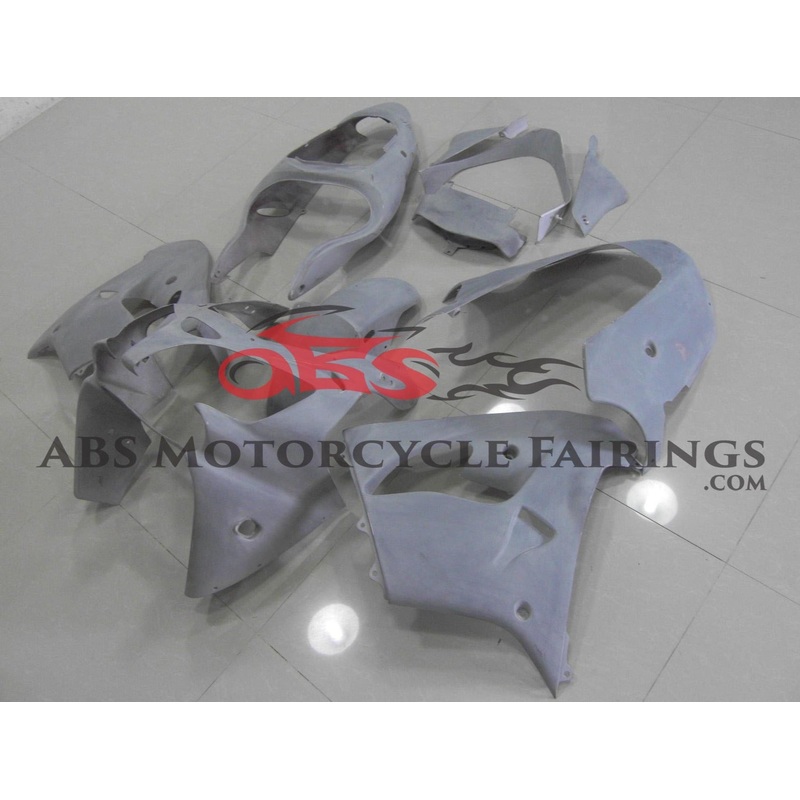 Fairing Kit for a Kawasaki ZX-9R (2000-2001) Unpainted CLEAR WINDSCREEN: FREE NO SEAT COWL NO BOLT KIT