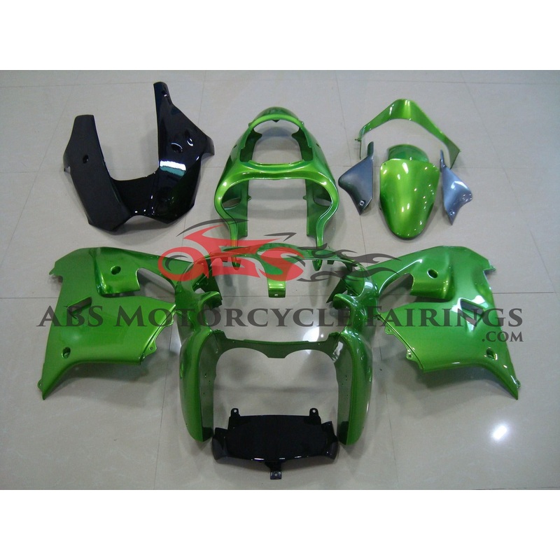Fairing Kit for a Kawasaki ZX-9R (2002-2003) Metallic Green CLEAR WINDSCREEN: FREE NO SEAT COWL NO BOLT KIT