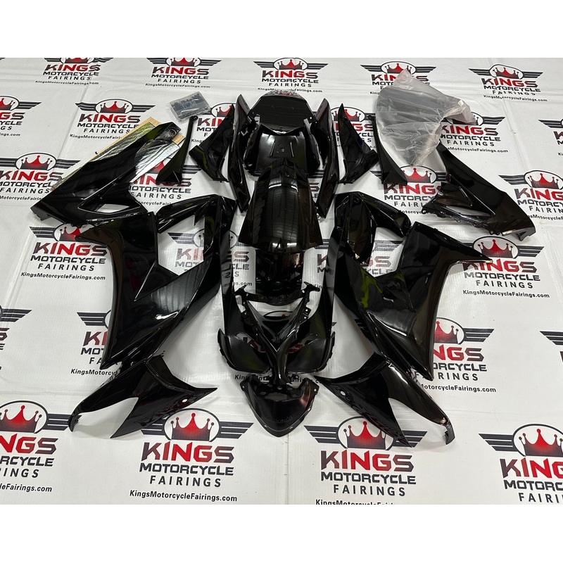 Fairing kit for a Kawasaki ZX10R (2008-2010) Black Clear Windscreen: Free No Seat Cowl No Bolt Kit