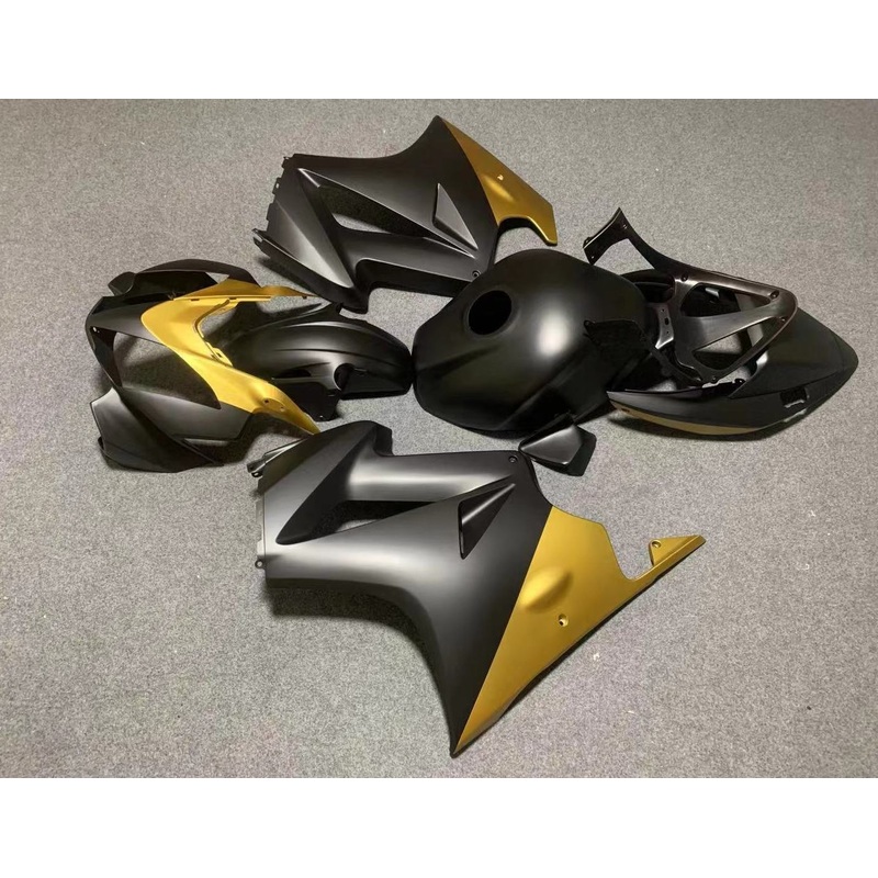 Fairings for Kawasaki Ninja 250R (2008-2013) Matte Black, Gold No Seat Cowl No Bolt Kit No Tank