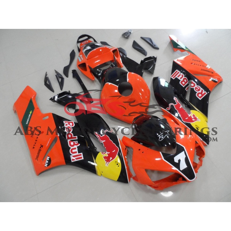 Honda CBR1000RR (2004-2005) Orange & Black Red Bull Fairings No Seat Cowl No Bolt Kit No Tank