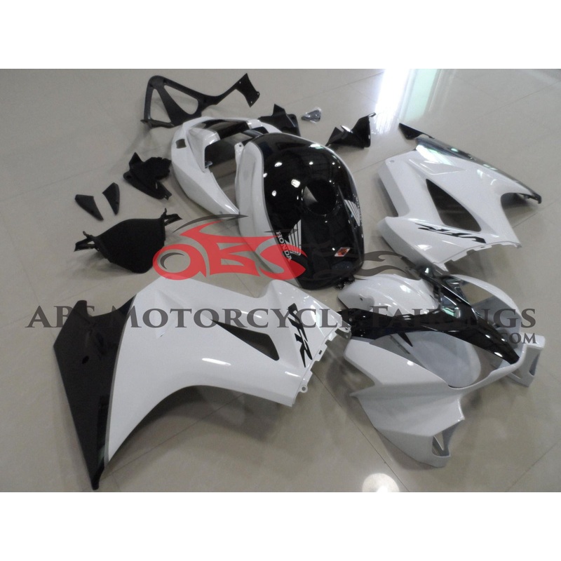 Honda VFR800 (2002-2013) White, Black Fairings No Seat Cowl No Bolt Kit No Tank