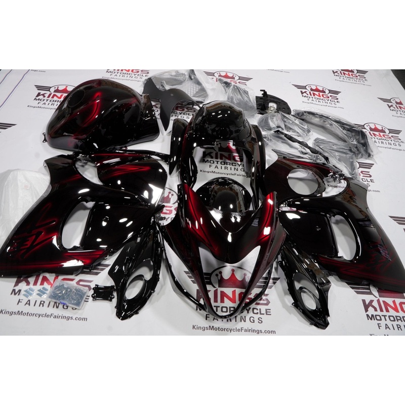 Suzuki GSX1300R Hayabusa (2008-2020) Black, Dark Red Fairings No Seat Cowl No Bolt Kit No Tank