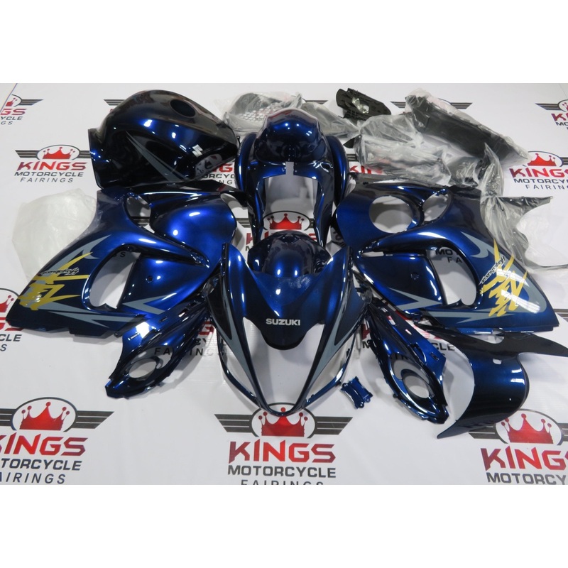 Suzuki GSX1300R Hayabusa (2008-2020) Navy Blue, Gold Fairings No Seat Cowl No Bolt Kit No Tank