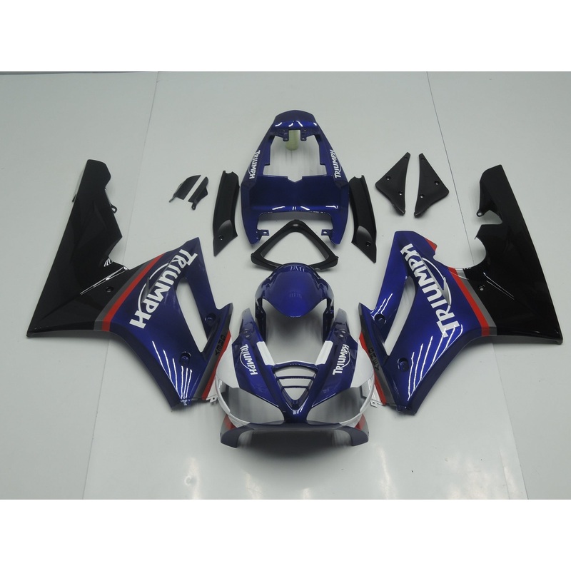 Triumph Daytona 675 (2009-2012) Blue, Black, Red Fairings Clear Windscreen: Free No Bolt Kit