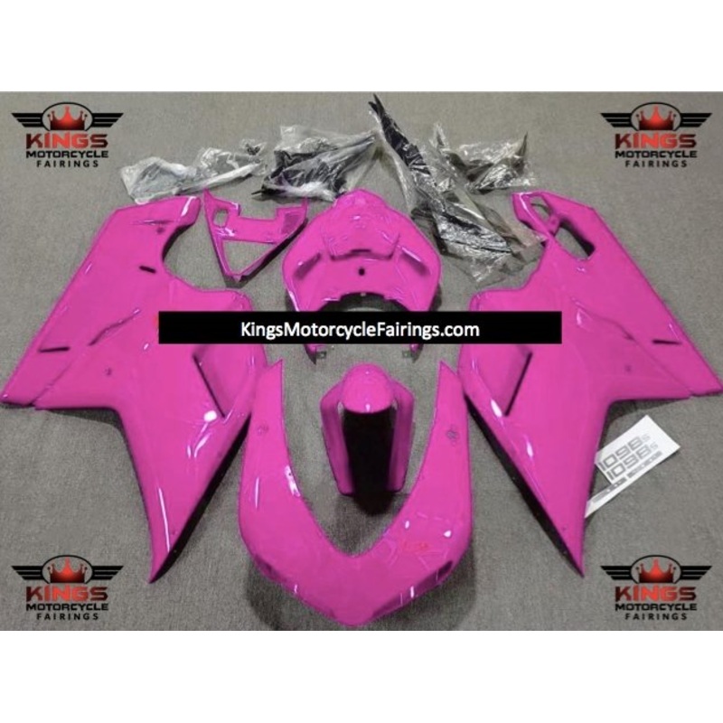 Ducati 1098 (2007-2012) Pink Fairings Clear Windscreen: Free No Seat Cowl No Bolt Kit
