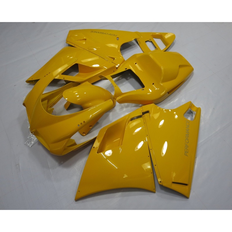 Ducati 748 (1994-2003) Dark Yellow Performance Fairings Clear Windscreen: Free No Bolt Kit
