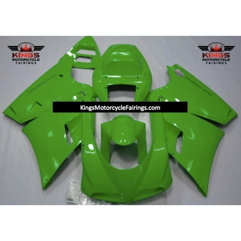 Ducati 748 (1994-2003) Green Fairings Clear Windscreen: Free No Bolt Kit