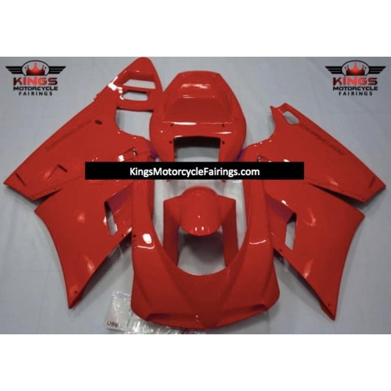 Ducati 748 (1994-2003) Red Performance Fairings Clear Windscreen: Free No Bolt Kit