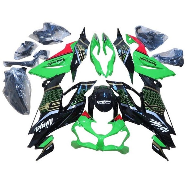 Fairing kit for a Kawasaki Ninja ZX6R 636 (2019-2023) Green, Black, Gold, Red No Seat Cowl No Bolt Kit No Tank