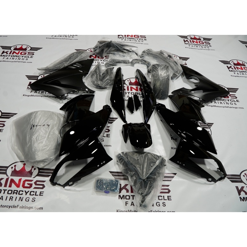 Fairings for Kawasaki Ninja 650 (2009-2011) Black Clear Windscreen: Free No Bolt Kit