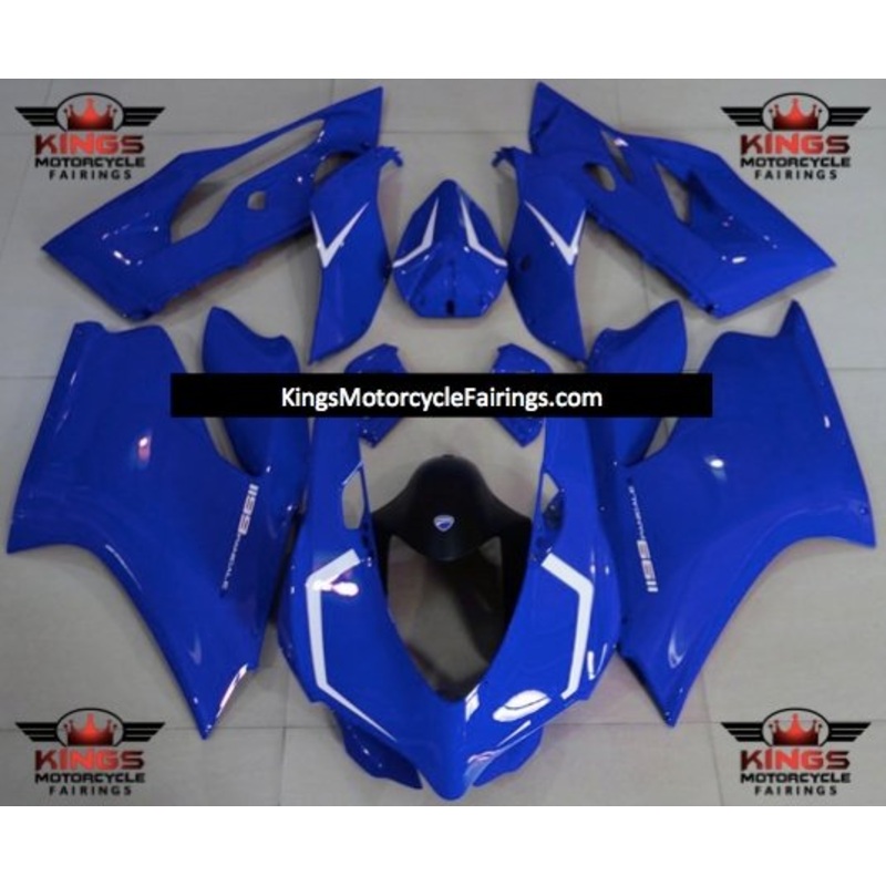 Ducati 1199 (2011-2014) Blue, White Fairings No Tank No Seat Cowl No Bolt Kit