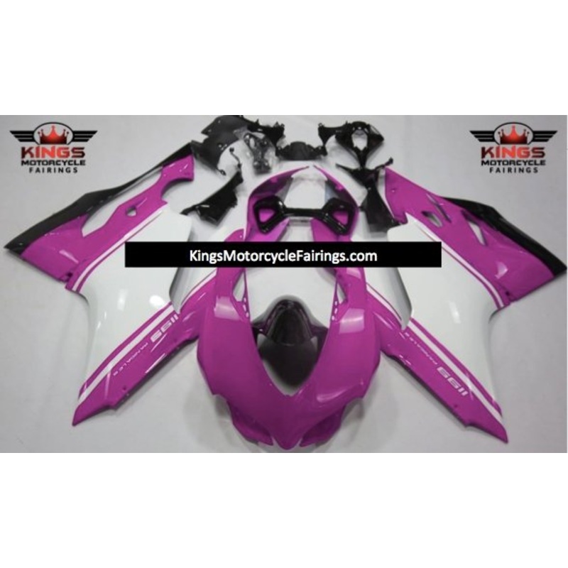 Ducati 1199 (2011-2014) Pink, White, Black Fairings No Tank No Seat Cowl No Bolt Kit