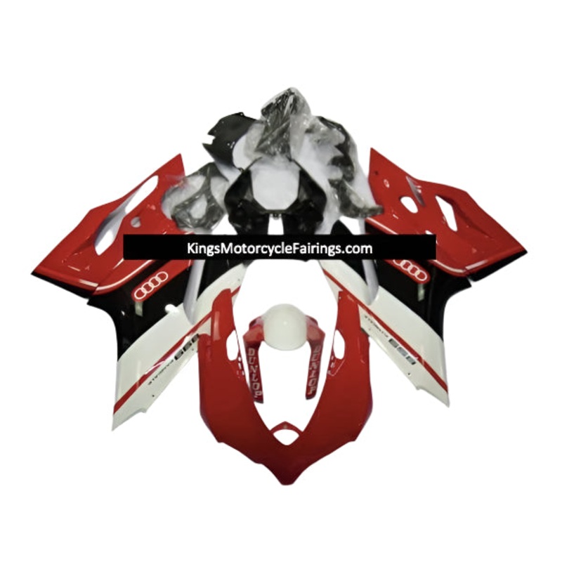 Ducati 1199 (2011-2014) Red, White, Black Audi Dunlop Fairings No Tank No Seat Cowl No Bolt Kit