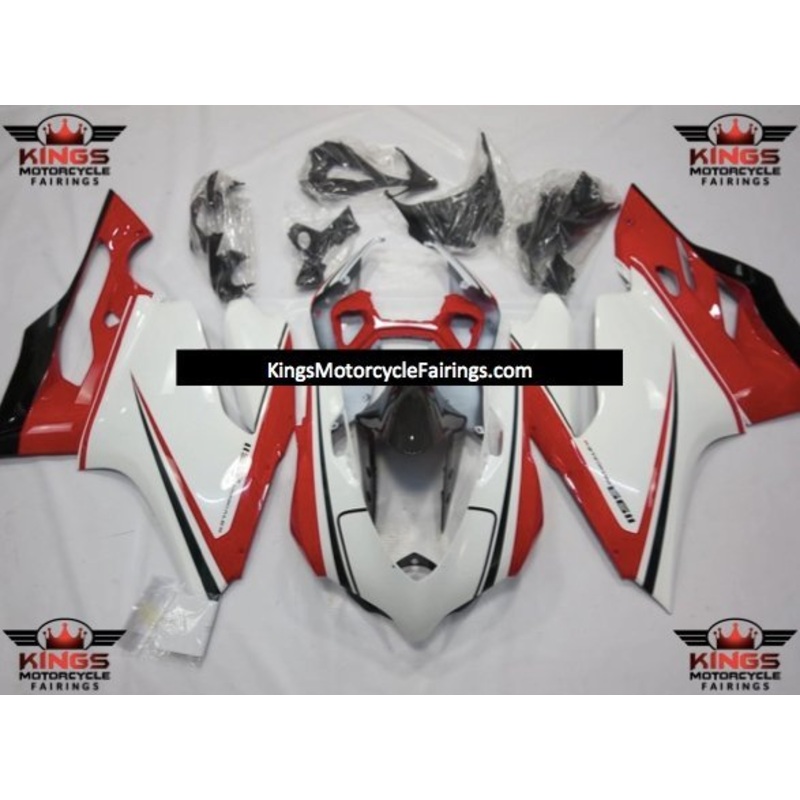 Ducati 1199 (2011-2014) Red, White & Black Fairings No Tank No Seat Cowl No Bolt Kit