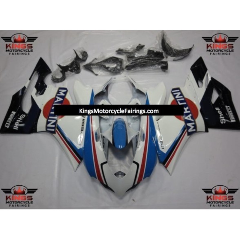 Ducati 1199 (2011-2014) White, Blue, Red, Black Martini Fairings No Tank No Seat Cowl No Bolt Kit
