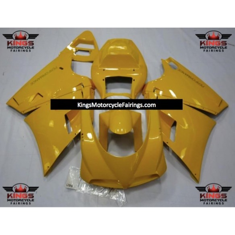 Ducati 998 (2002-2003) Dark Yellow Performance Fairings Clear Windscreen: Free No Bolt Kit