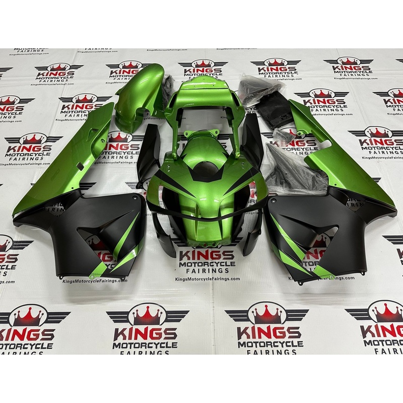 Honda CBR600RR (2003-2004) Green & Matte Black Fairings No Seat Cowl No Bolt Kit No Tank